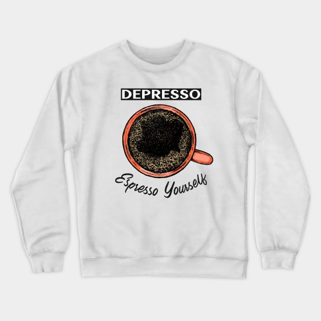 Espresso Crewneck Sweatshirt by Kash's tshirts